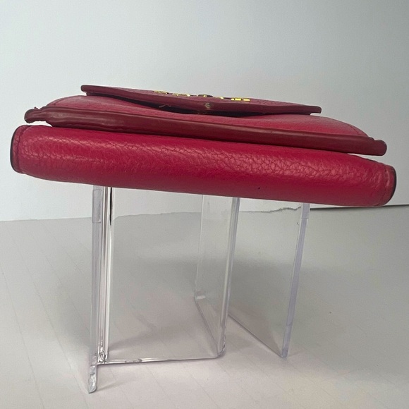 🩷Prada Pink Saffiano Leather Trifold Compact Fold Wallet | PRELOVED💕🌸💕 - Picture 5 of 10